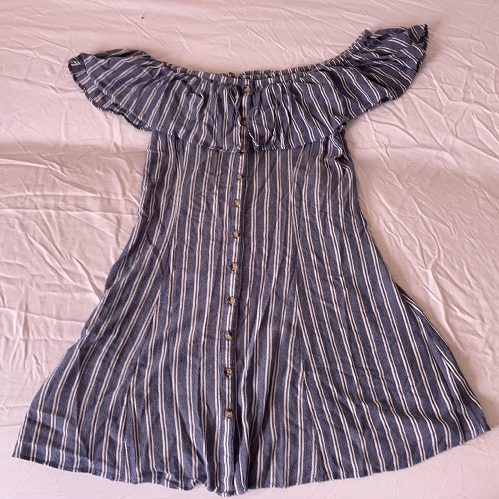 Blue & White Striped Dress